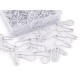 Pear Safety Pins 22 mm in a Box, white color/150 pcs.