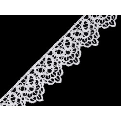 Lace Applique Sewing Trim width 35 mm white/1m