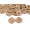 Imitation Wood Button size 25.5mm (40"), beige color/1pc.