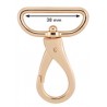 Metal Snap Hook art.763200/038/0100/38mm gold/1pc.