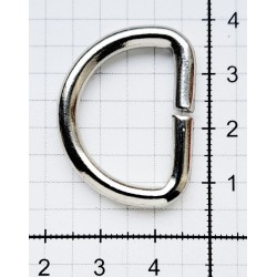 D-ring of steel wire art.25/18/4.0/nickel/1 pc.