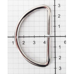 D-ring of steel wire art.50/27/4.0/nickel/1 pc.