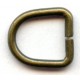 D-ring of steel wire art.P10/13/2.2/old brass/1 pc.