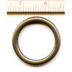 Welded Round Ring 15mm Old Brass color art. OZK15/2/1 pc.