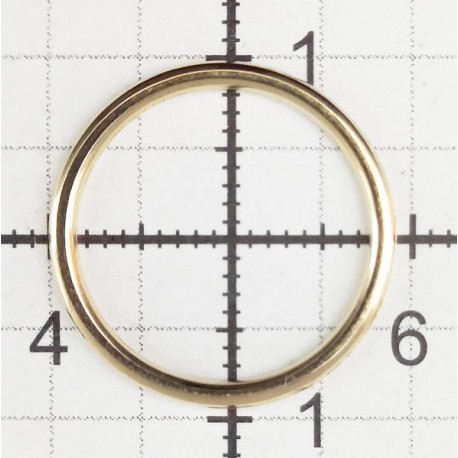 Žiedas lietas 16mm art. OZK16/1.5 geltonas/1 vnt.