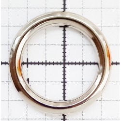 Welded Round Ring 20 mm art.OZK20/3.5mm nickel/1 pc.