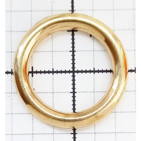 Welded Round Ring 20 mm art. OZK20/3.5mm gold/1pc.