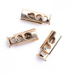 Metal Cord Stopper art.1914 2 holes Ø 5 mm, gold/1pc.