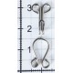 Hook and Eyes No.1, 15+14 mm, nickel/1 pc.