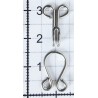 Hook and Eyes No.1, 15+14 mm, nickel/1 pc.