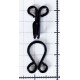 Hook and Eyes Size 1, 15+14mm,  black/1 pc.