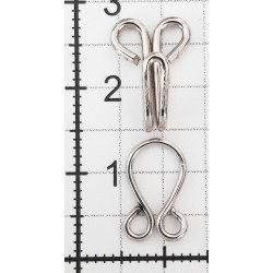 Hooks and Eyes Size 3, 13+12mm, nickel/1 pc.