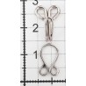 Hooks and Eyes Size 3, 13+12mm, nickel/1 pc.
