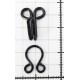 Hooks and Eyes Size 3, 13+12mm, black/1 pc.