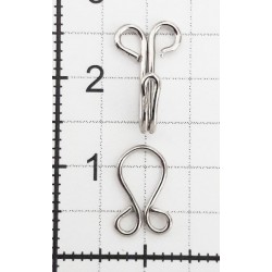 Hooks and Eyes Size 4, 123+10mm, nickel/1 pc.