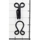 Hooks and Eyes Size 4, 12+10mm, black/1 pc.