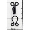 Hooks and Eyes Size 4, 12+10mm, black/1 pc.