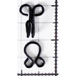 Hooks and Eyes Size 6, 10+8mm, black/1 pc.