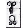Hooks and Eyes Size 6, 10+8mm, black/1 pc.
