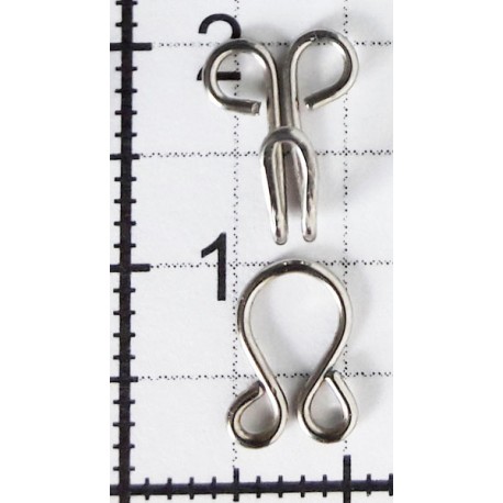 Hooks and Eyes Size 6 Nickel Free/100 pcs.