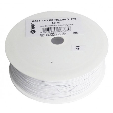 21496 Round elastic cord 0.5 mm art. 856114300 REZ00/50 m