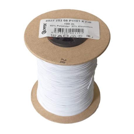 Round elastic cord 1.0 mm white/1m