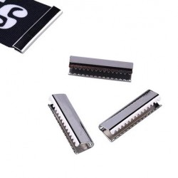 Belt Tips 20x6 mm silver/1 pc.