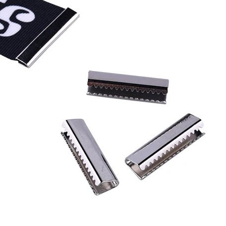 Belt Tips 20x6 mm silver/1 pc.