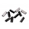Belt Tips 25x9 mm, black nickel/1 pc.