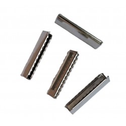 Metal Webbing Belt Tip 40x8 mm, nickel/1 pc.