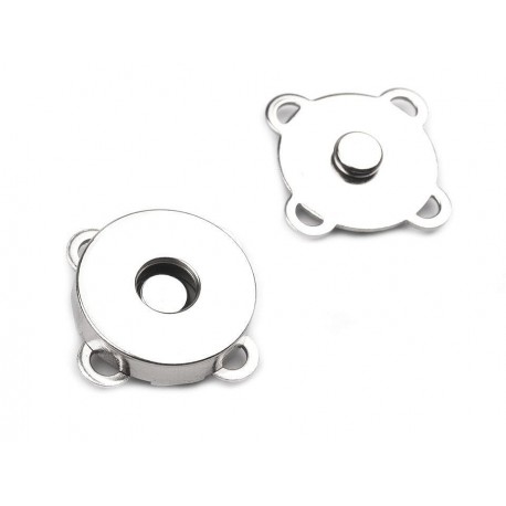 Sew-on magnetic clasp 18x4 mm/nickel/1 pc.