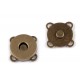 Sew-on magnetic clasp 18x4 mm old brass/1 pc.