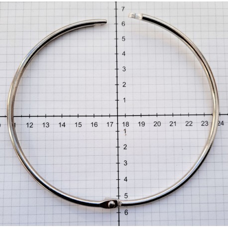21725 Nickel plated steel binder ring 90 mm/1 pc.