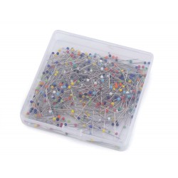 Smeigtukai stiklinėmis spalvotomis galvutėmis/0.6x34 mm/75 g