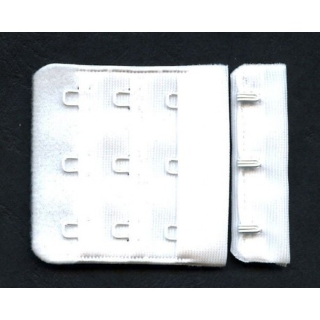 Keičiamas liemenėlių užsegimas 3x3 baltas/1 vnt.