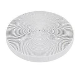 Elastic Hook&Loop Tape 25 mm loop side, white/1m