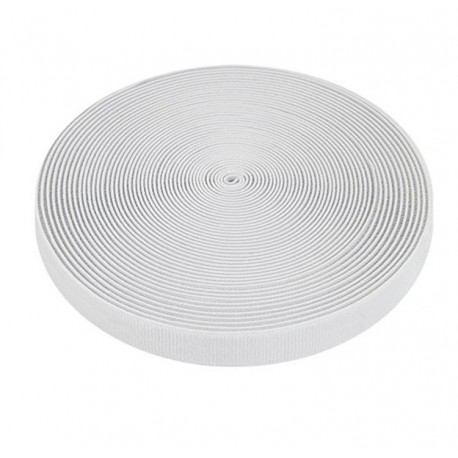 Elastic Hook&Loop Tape 25 mm loop side, white/1m