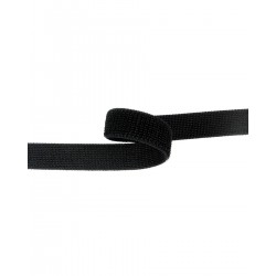 Elastic Hook&Loop Tape 20 mm loop side, black/1m