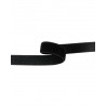 Kibi elastinė juosta 20 mm švelni pusė juoda/1m