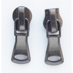 Nylon Coil Short Tab Slider  Puller model 36 black nickel/1 pc.