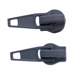 Nylon Coil Short Tab Slider Zipper Pull Grey/1 pc.