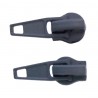 Nylon Coil Short Tab Slider Zipper Pull Grey/1 pc.