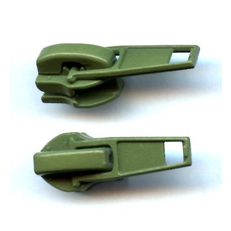 Nylon Coil Short Tab Slider Zipper Pull color 288 khaki/1 pc.