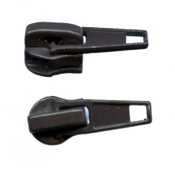 Nylon Coil Short Tab Slider Zipper Pull color 294 dark brown/1 pc.