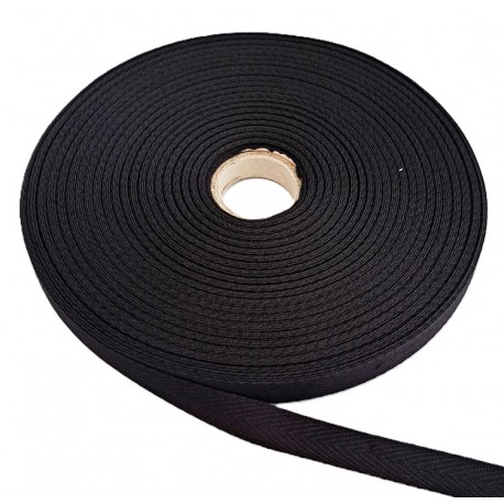 Cotton Twill Tape art. OR/10/01, 10 mm black/1 m