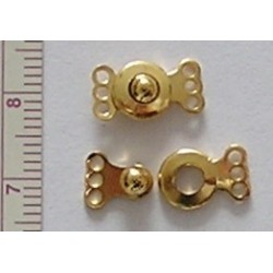 Clasp 3 strands art.CLSP05GP, gold plated/1 pc.