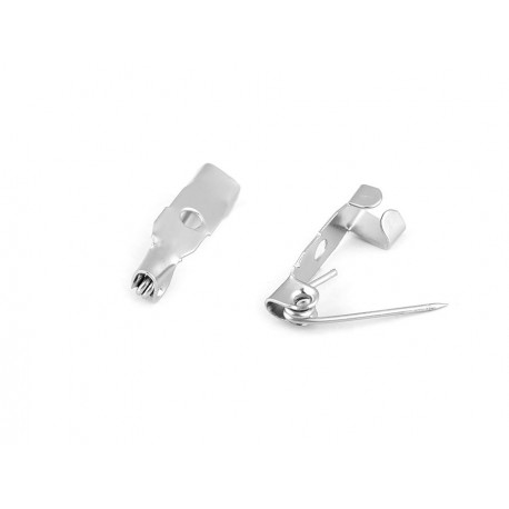 Brooch Back Bar Pins 15 mm nickel/1 pc.