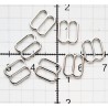 Bra metallic Adjuster 10 mm silver, nickel free/2 pcs.