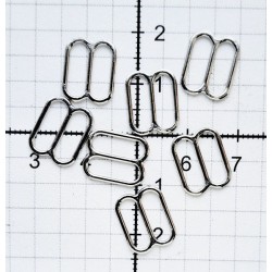 Bra metallic Adjuster 10 mm silver, nickel free/50 pcs.