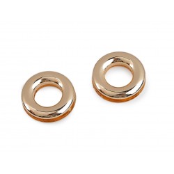 Metal Eyelets / Grommets for leather haberdashery/gold/2 pcs.